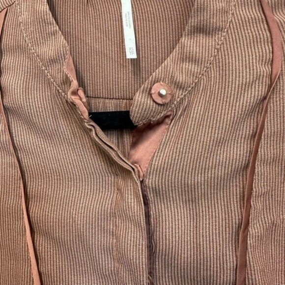 Free People XS Pebble Crepe Free Bird Top Terra Cotta Flowy Tunic Oversized - Picture 5 of 10